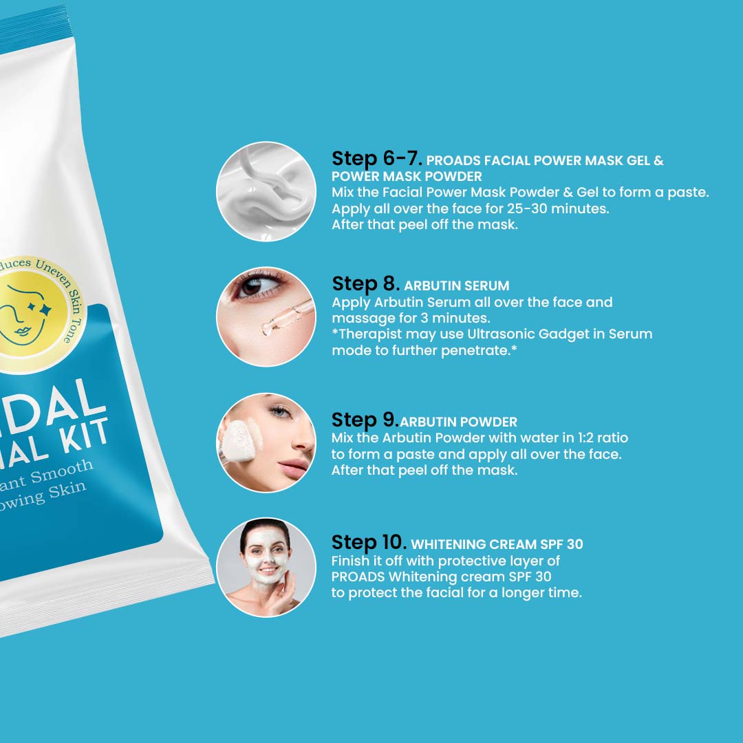 Proads Bridal Facial Kit For Radiant Smooth Glowing Skin (10-STEPS)