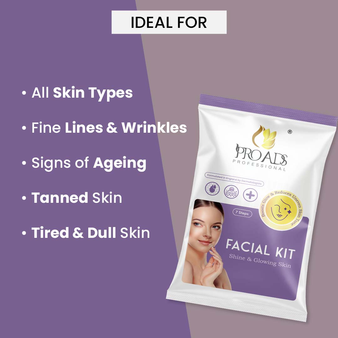 Proads Facial Kit For Shine & Glowing Skin (7-STEPS)