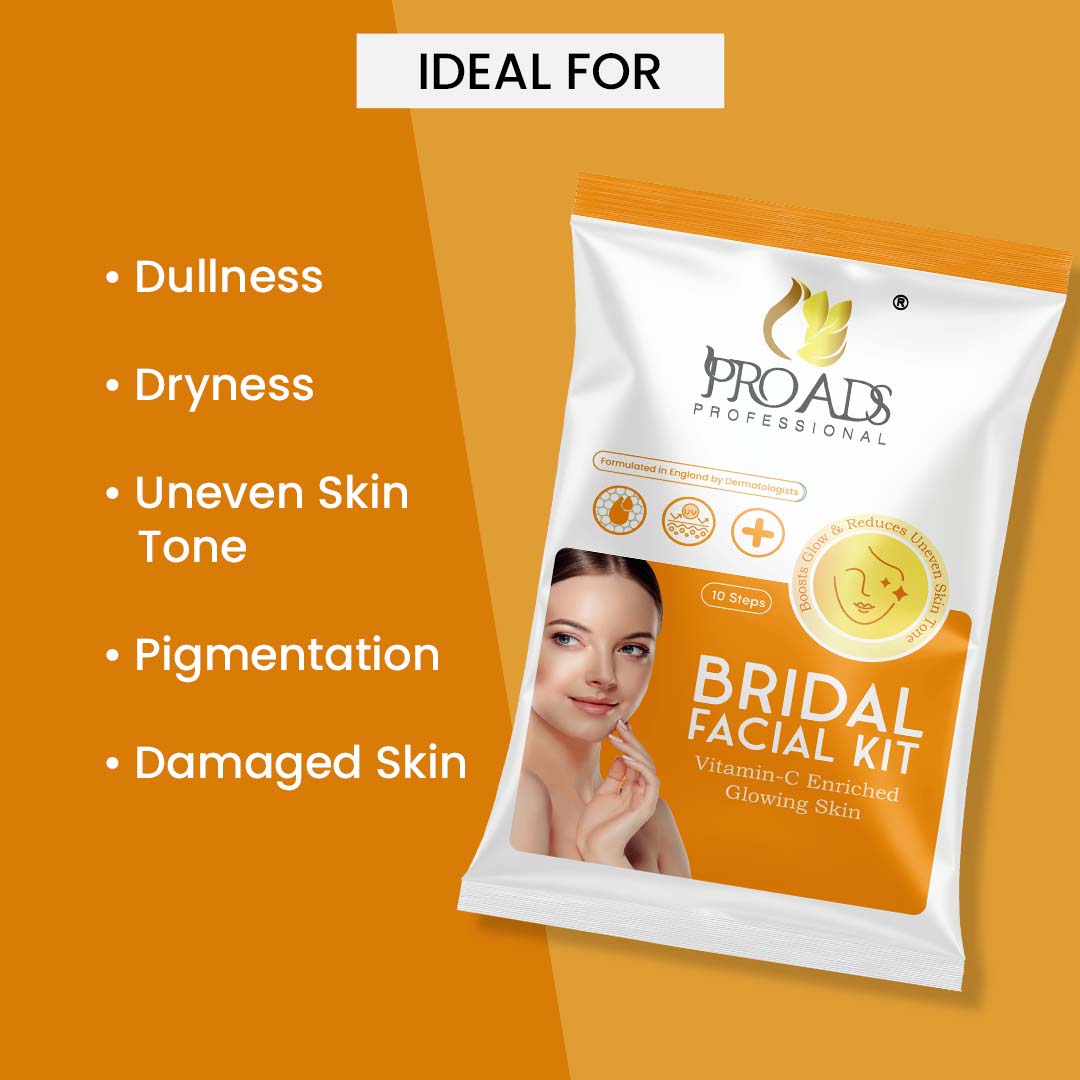 Proads Bridal Facial Kit Vitamin C Enriched Glowing Skin (10-STEPS)