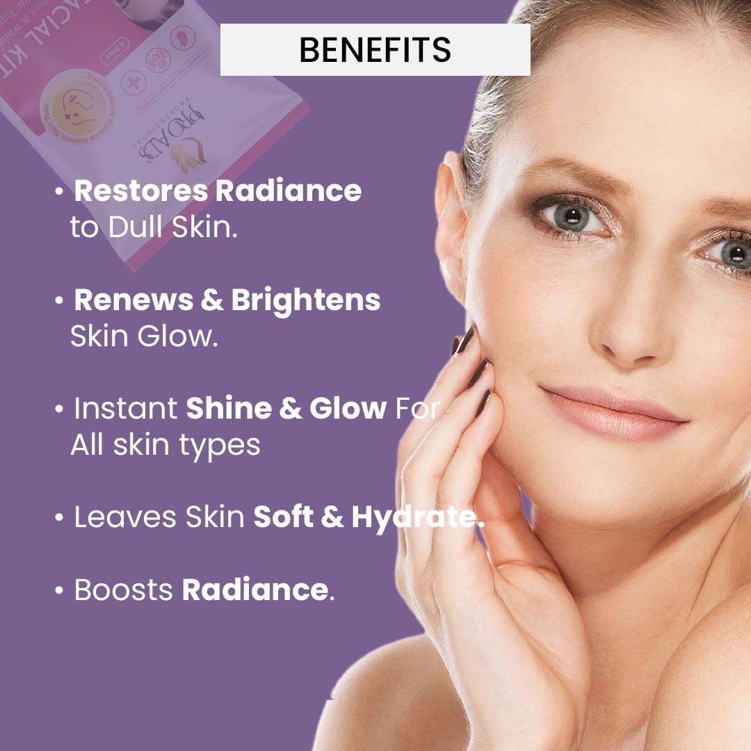 Facial Kit Shine & Glowing Skin 38gm – Professional Salon Care