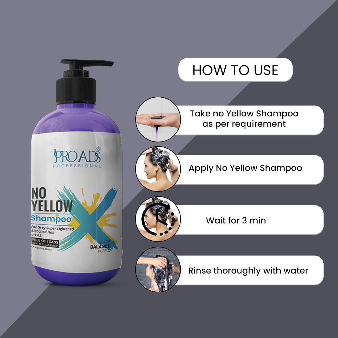Proads Professional No Yellow Shampoo - 300 ml