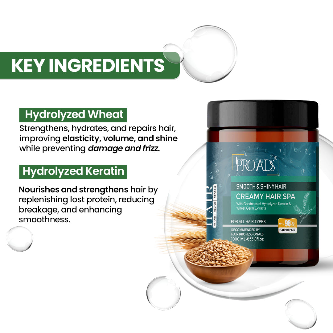 Proads Smooth & Shiny Creamy Hair Spa 1000 ml