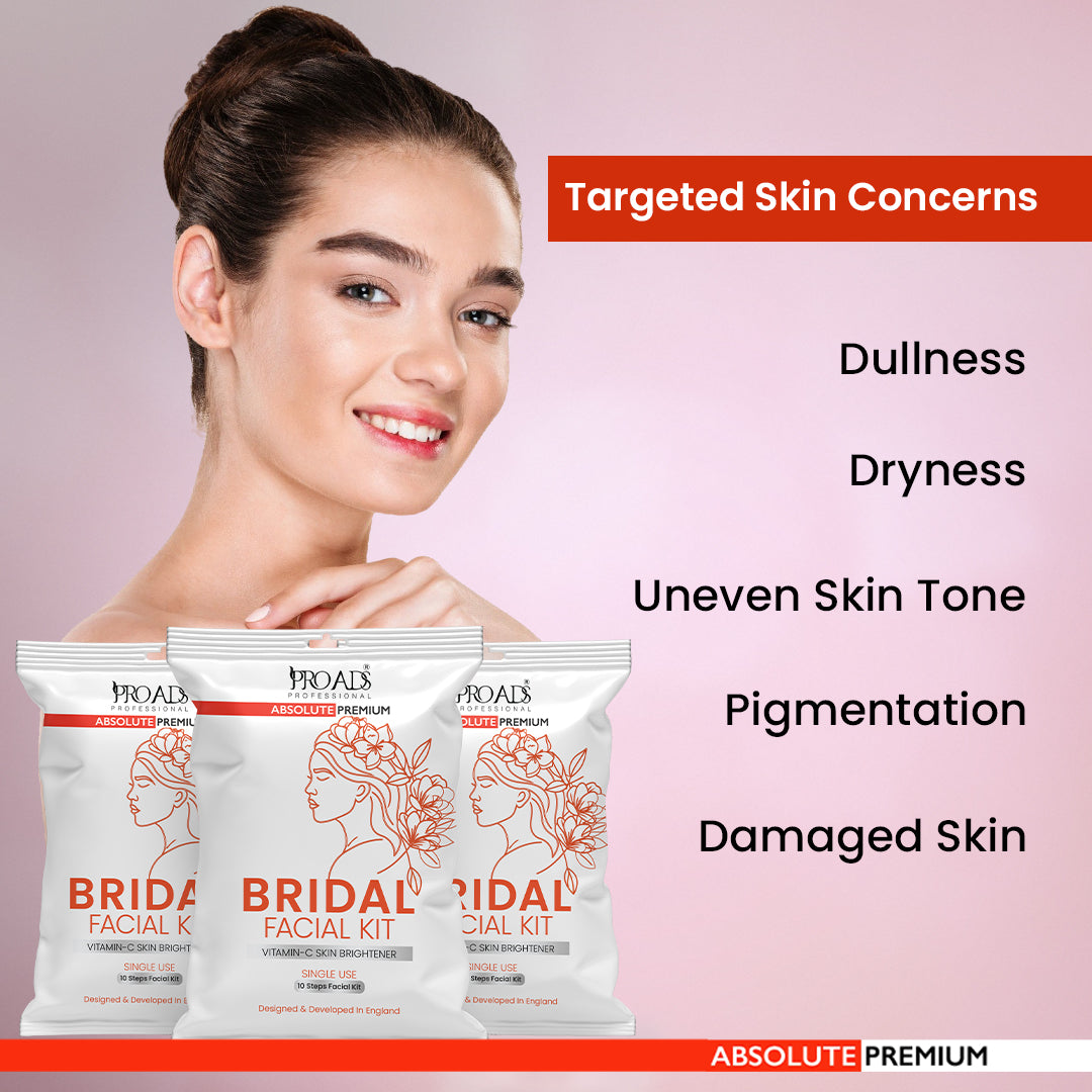 Proads Vitamin-C Skin Brightener (10 STEPS) - Bridal Facial Kit