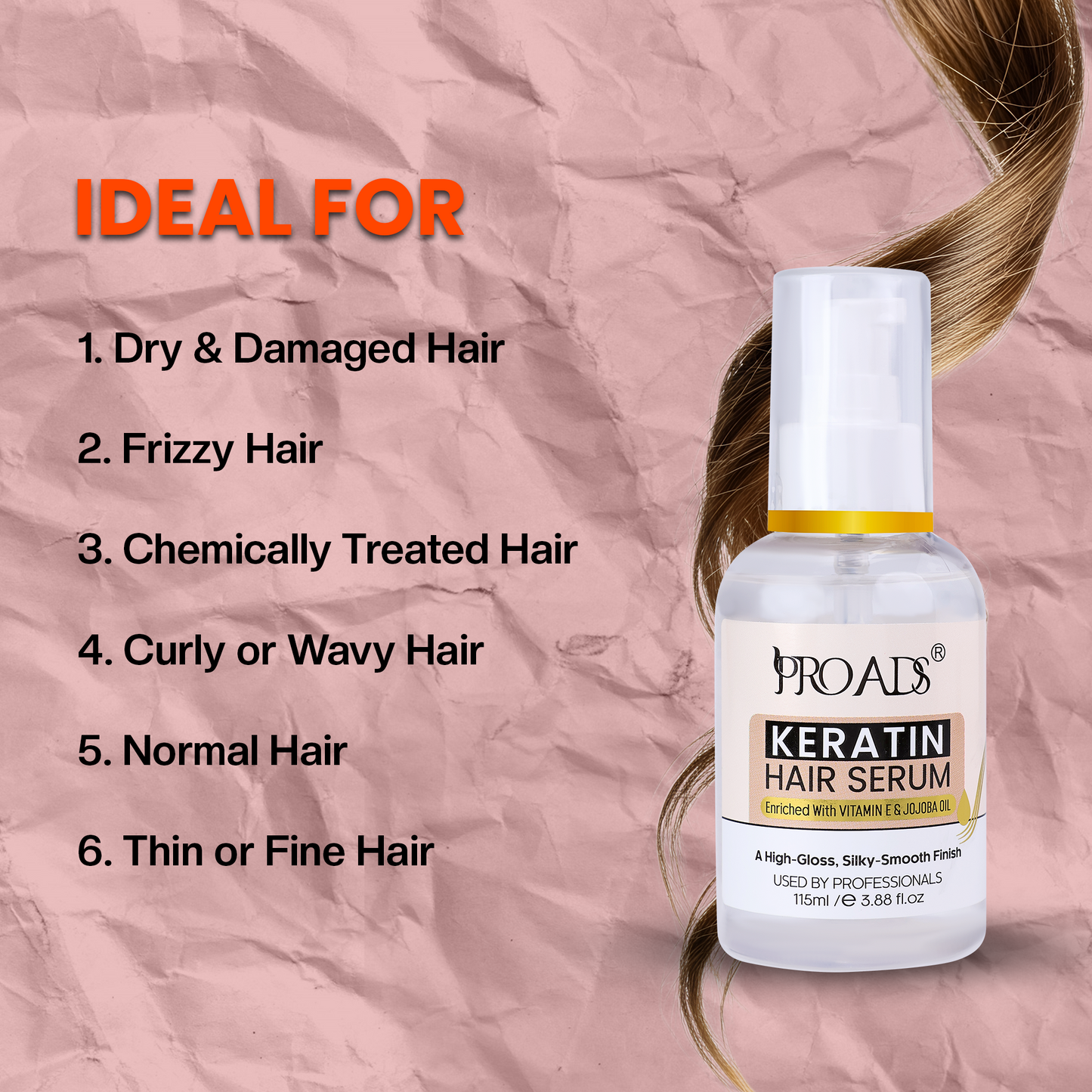 Proads Keratin Hair Serum - 115 ml