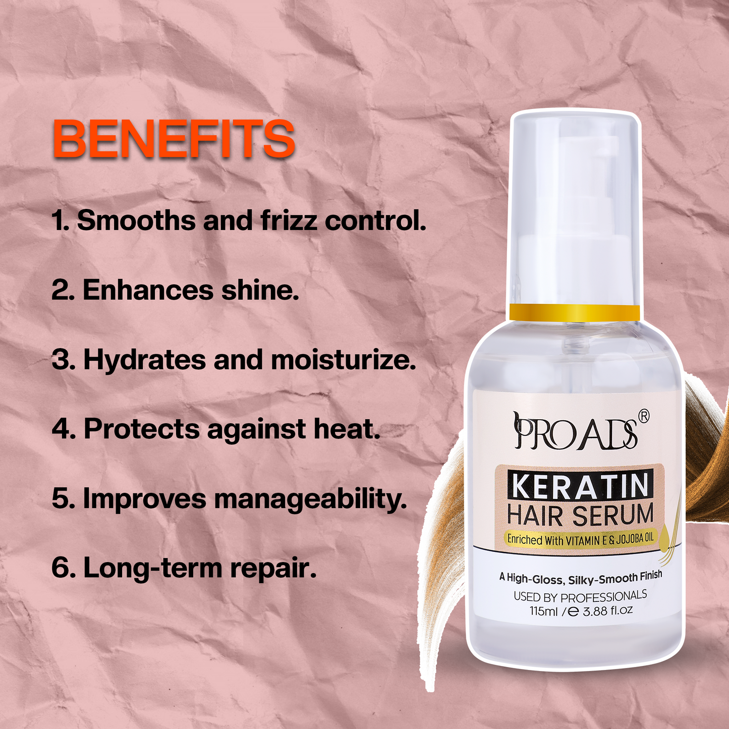 Proads Keratin Hair Serum - 115 ml