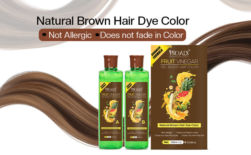 Proads Fruit Vinegar | Brown Gel Based Hair Dye - 500 ml + 500 ml image 1