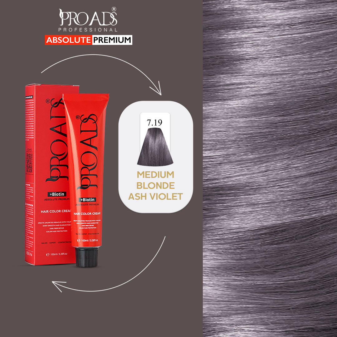 Proads Hair Color Cream 7.19 - 100 ml