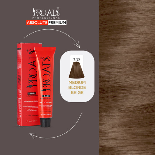 Proads Hair Color Cream 7.32 - 100 ml