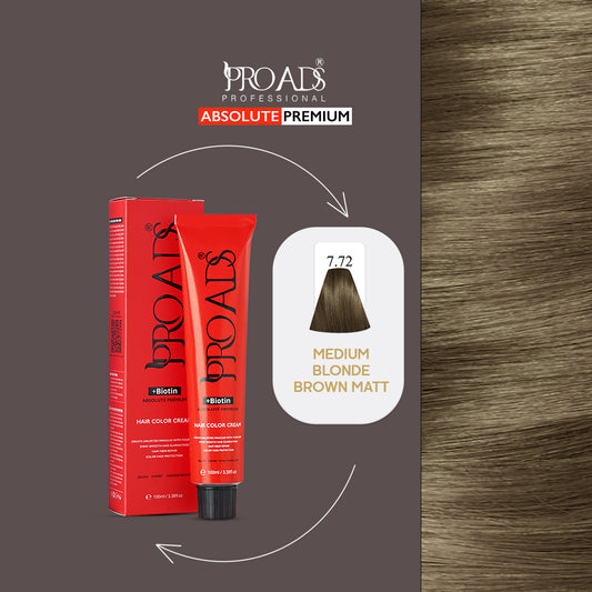 Proads Hair Color Cream 7.72 - 100 ml