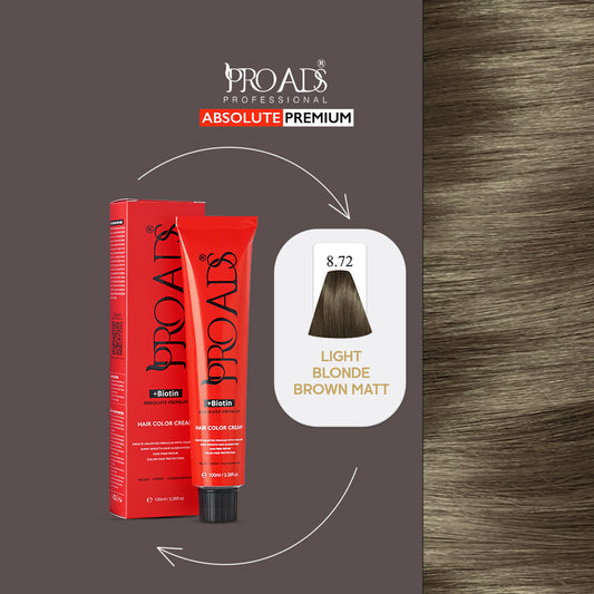 Proads Hair Color Cream 8.72 - 100 ml