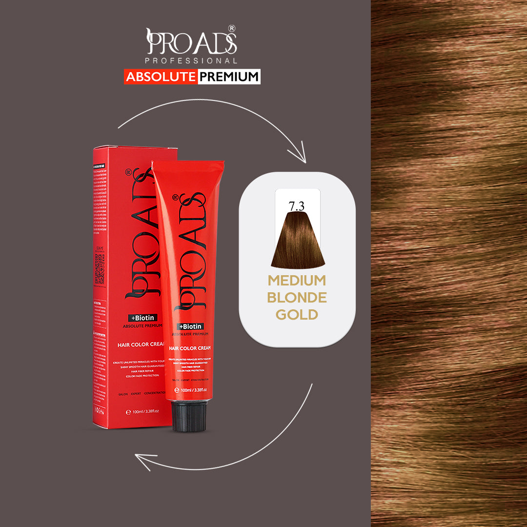 Proads Hair Color Cream 7.3 - 100 ml