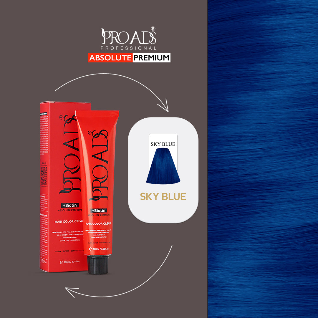 Proads Hair Color Cream Rainbow Sky Blue 100 ml