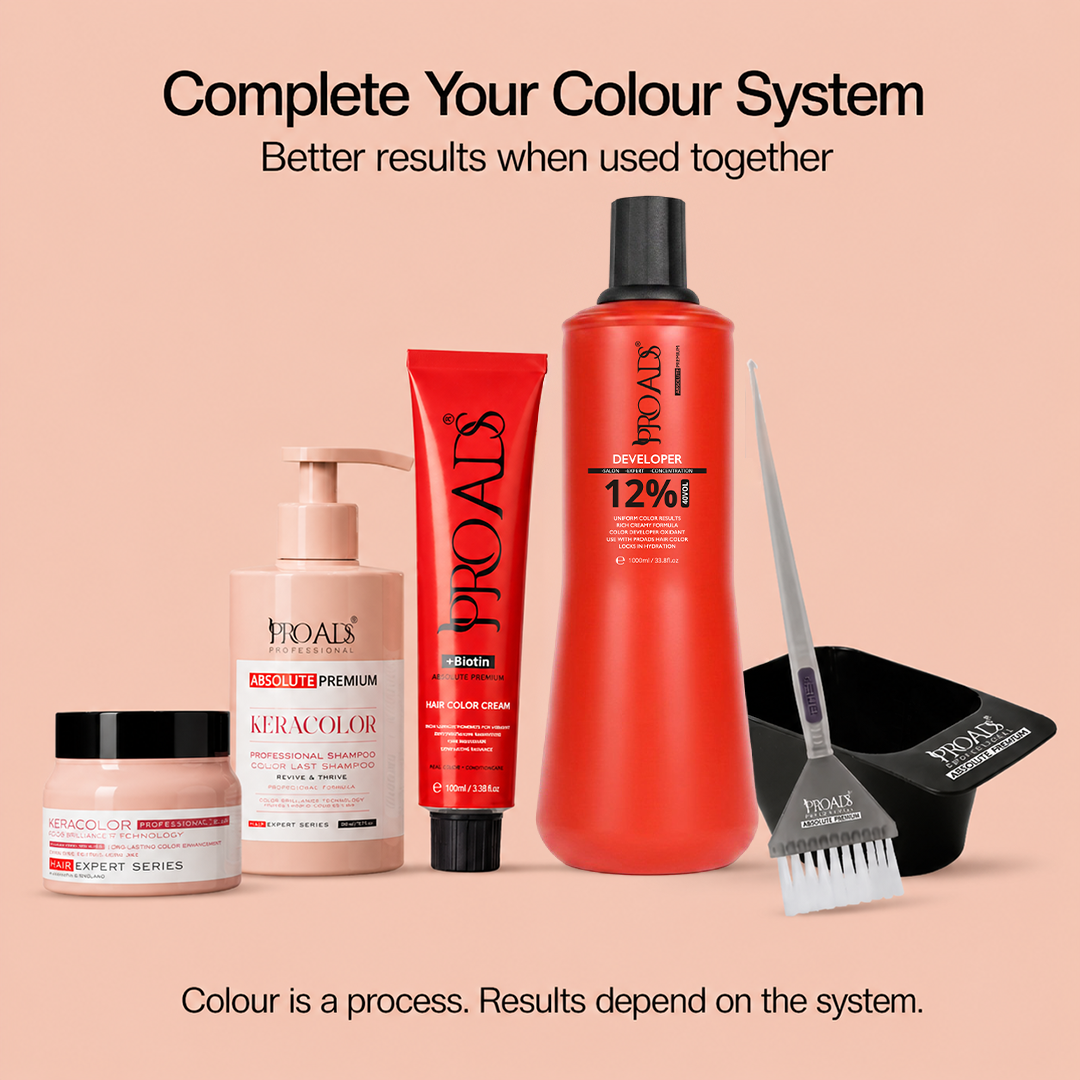 PROADS Biotin Hair Color 7.77 Medium Blonde Intense Brown - 100ml