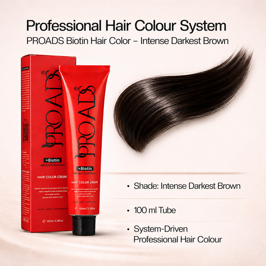 PROADS Biotin Hair Color 2.00 Intense Darkest Brown