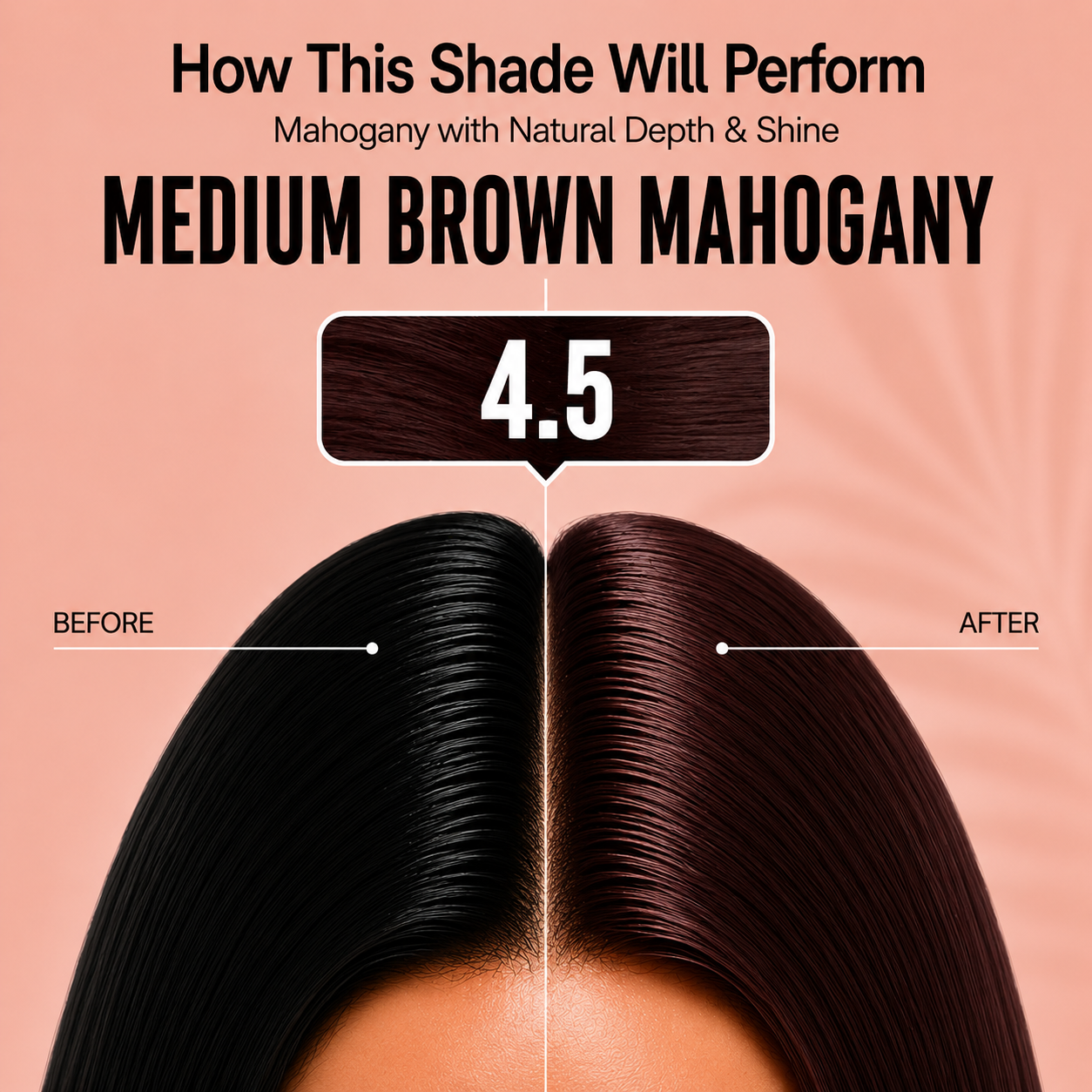 PROADS Professional Biotin Hair Color 4.5 Medium Brown Mahogany