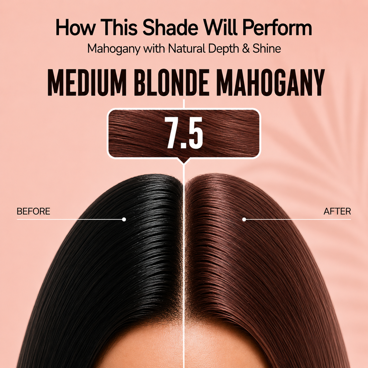 PROADS Professional Biotin Hair Color 7.5 Medium Blonde Mahogany