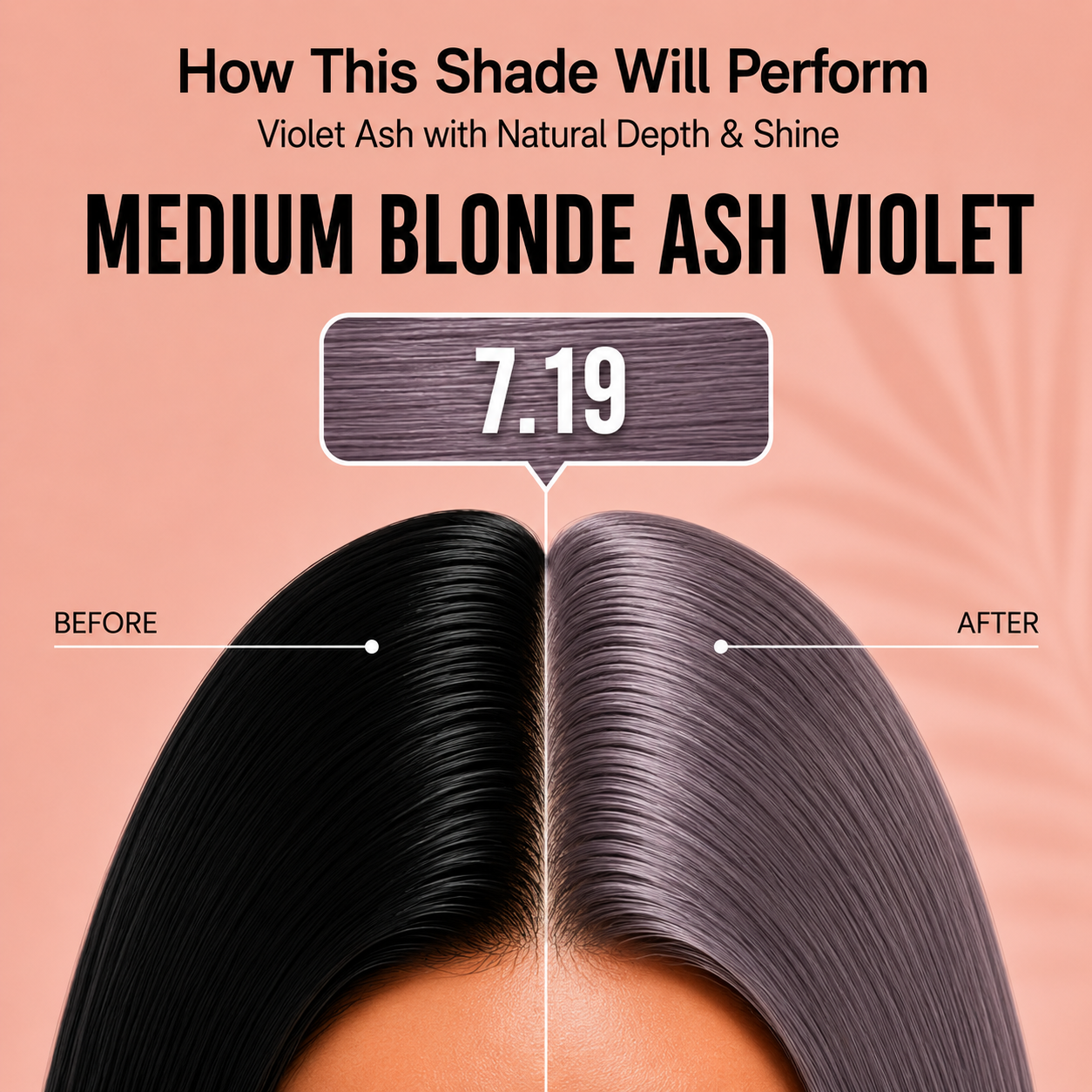 PROADS Professional Biotin Hair Color 7.19 Medium Blonde Ash Violet