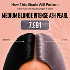 PROADS Professional Biotin Hair Color 7.991 Medium Blonde Intense Ash Pearl - 100ml