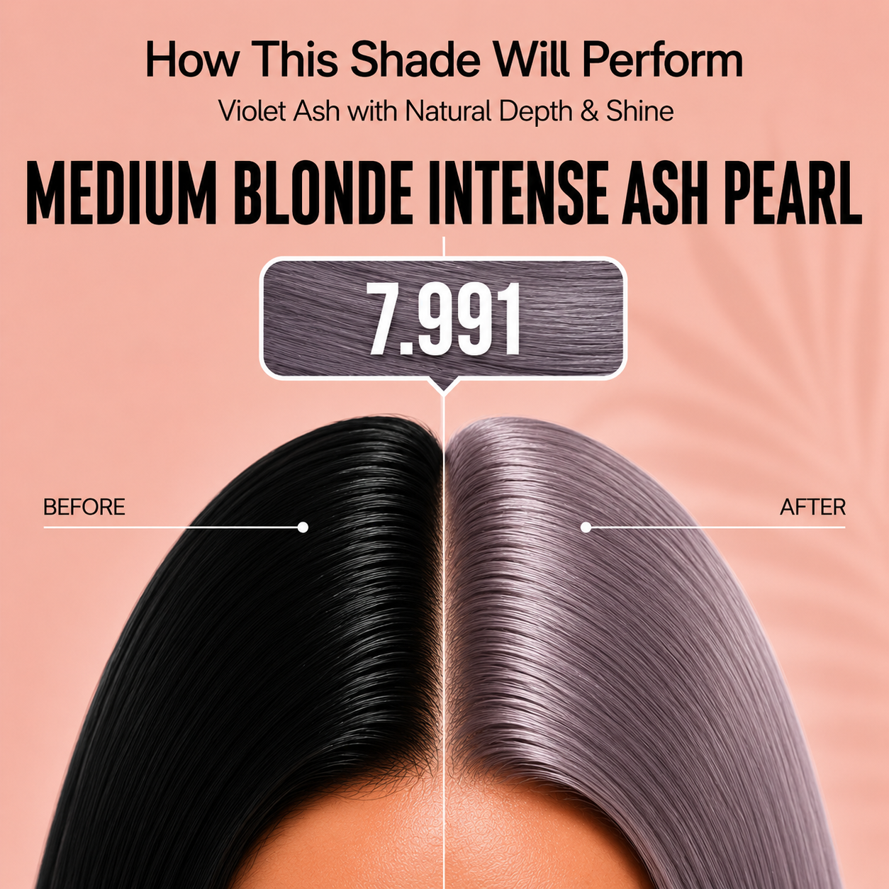PROADS Professional Biotin Hair Color 7.991 Medium Blonde Intense Ash Pearl - 100ml