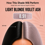 PROADS Professional Biotin Hair Color 8.91 Light Blonde Violet Ash