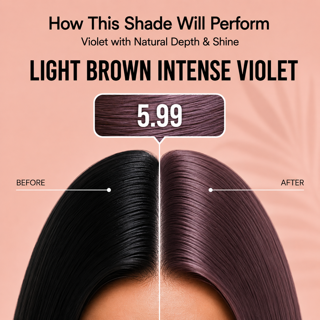 PROADS Biotin Hair Color 5.99 Light Brown Intense Violet