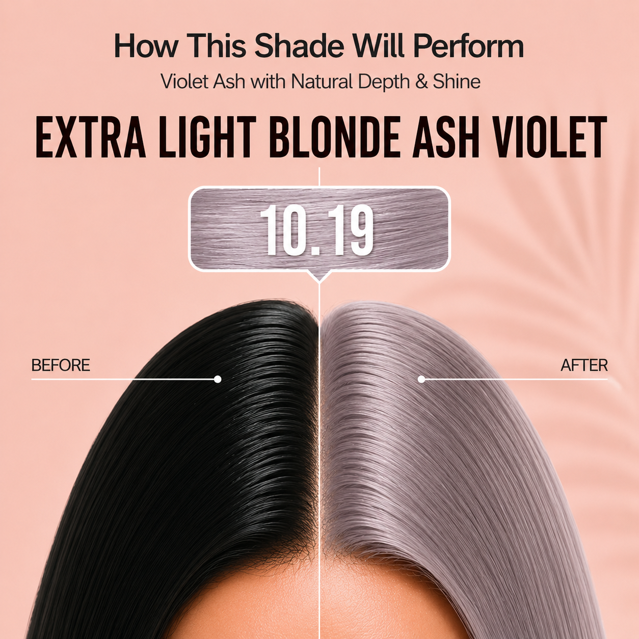 PROADS Professional Biotin Hair Color 10.19 Extra Light Blonde Ash Violet