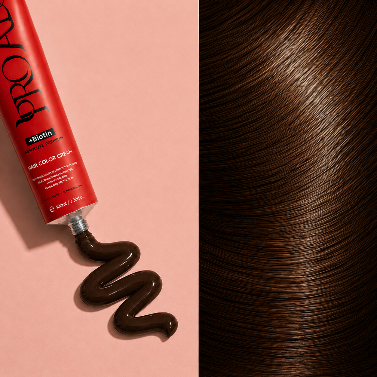 PROADS Biotin Hair Color 4.0 Medium Brown - 100ml
