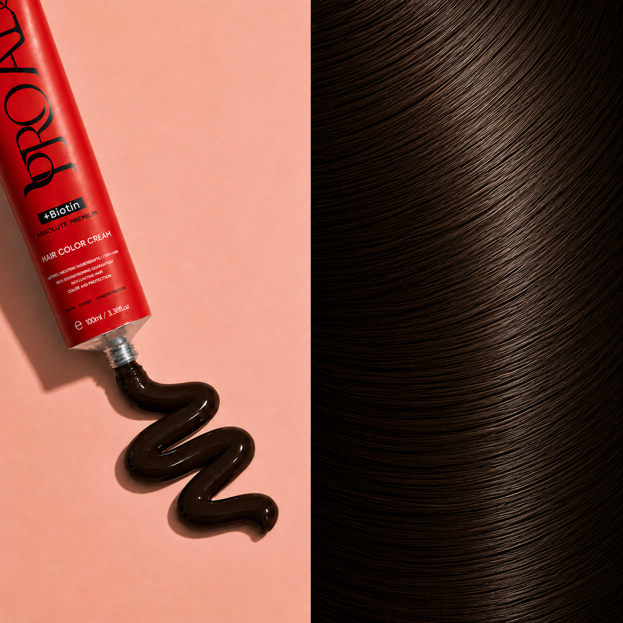 PROADS Biotin Hair Color 4.00 Intense Medium Brown - 100ml