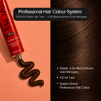 PROADS Professional Biotin Hair Color 4.35 Medium Brown Gold Mahogany