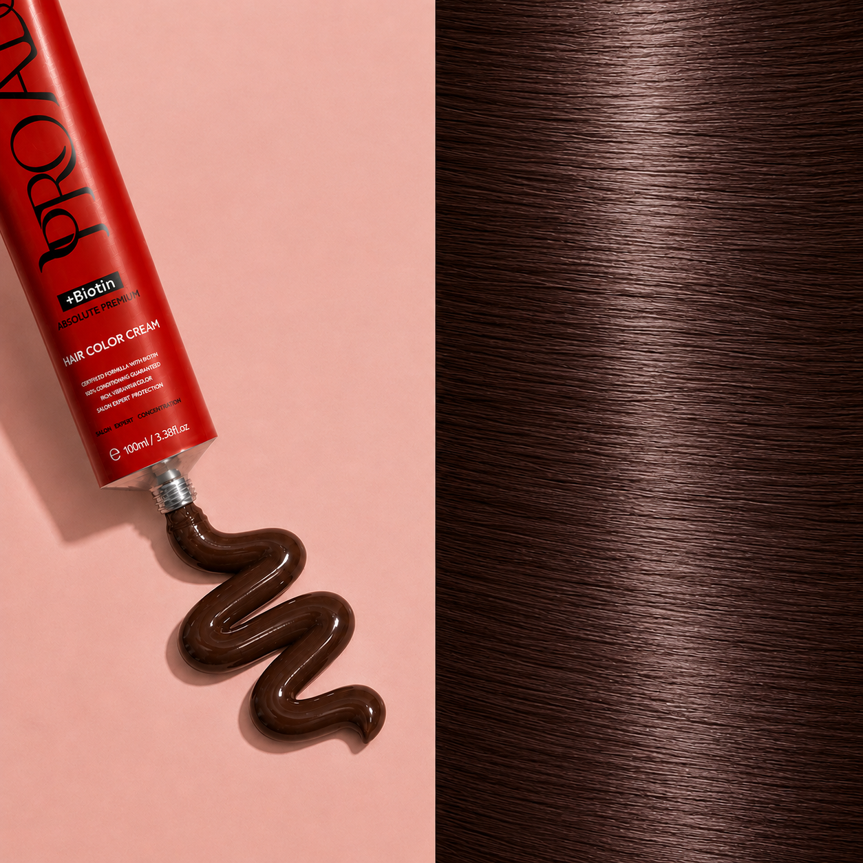PROADS Biotin Hair Color 4.41 Medium Brown Copper Ash - 100ml
