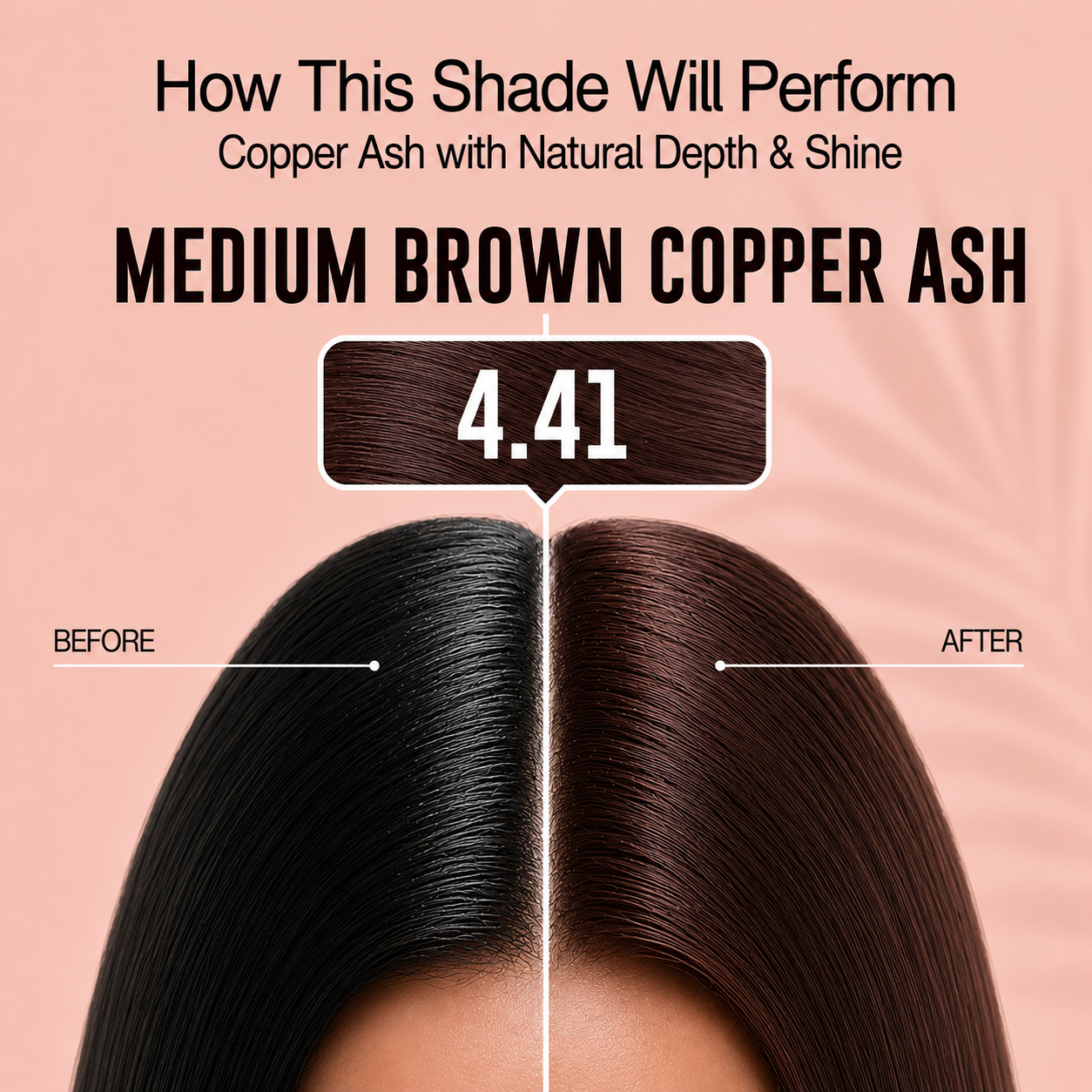PROADS Biotin Hair Color 4.41 Medium Brown Copper Ash