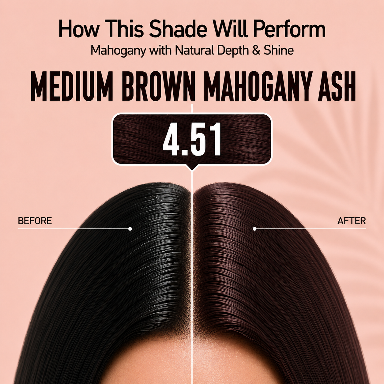 PROADS Professional Biotin Hair Color 4.51 Medium Brown Mahogany Ash
