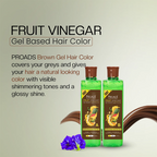 PROADS Fruit Vinegar | Brown Gel Based Hair Dye - 500 ml + 500 ml