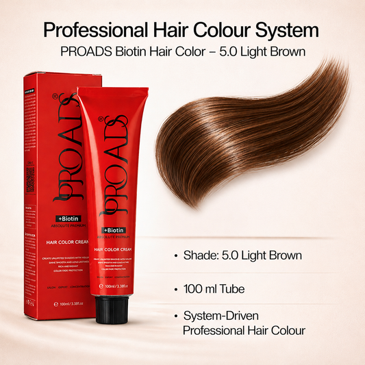 PROADS Biotin Hair Color 5.0 Light Brown