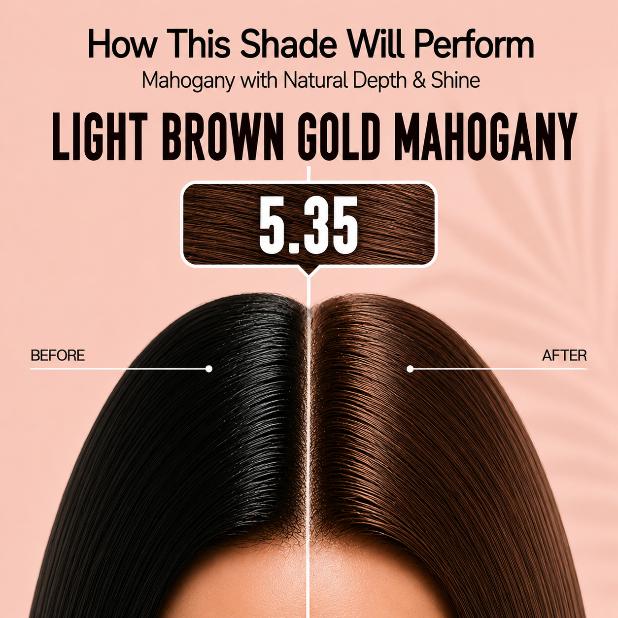 PROADS Professional Biotin Hair Color 5.35 Light Brown Gold Mahogany