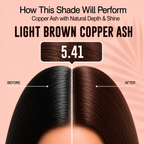 PROADS Biotin Hair Color 5.41 Light Brown Copper Ash