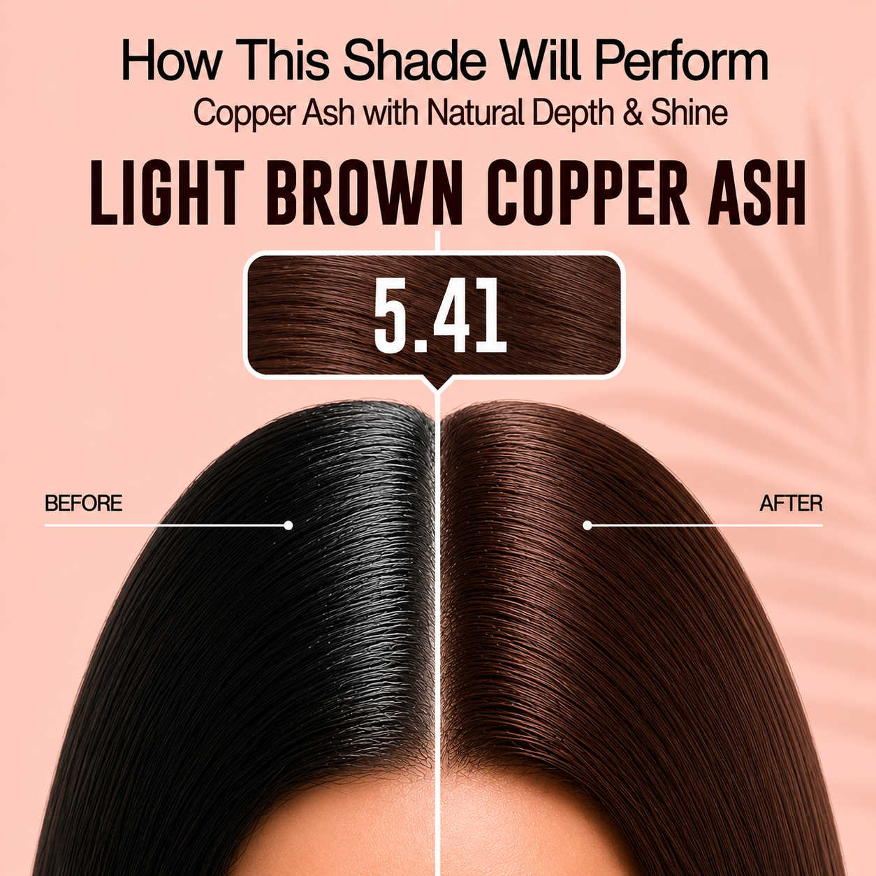 PROADS Biotin Hair Color 5.41 Light Brown Copper Ash