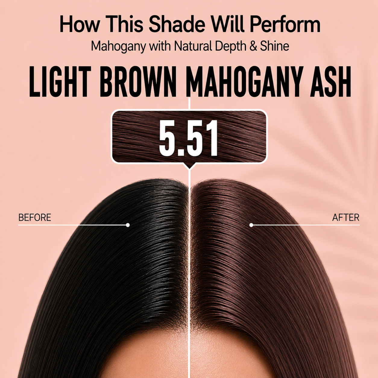PROADS Professional Biotin Hair Color 5.51 Light Brown Mahogany Ash