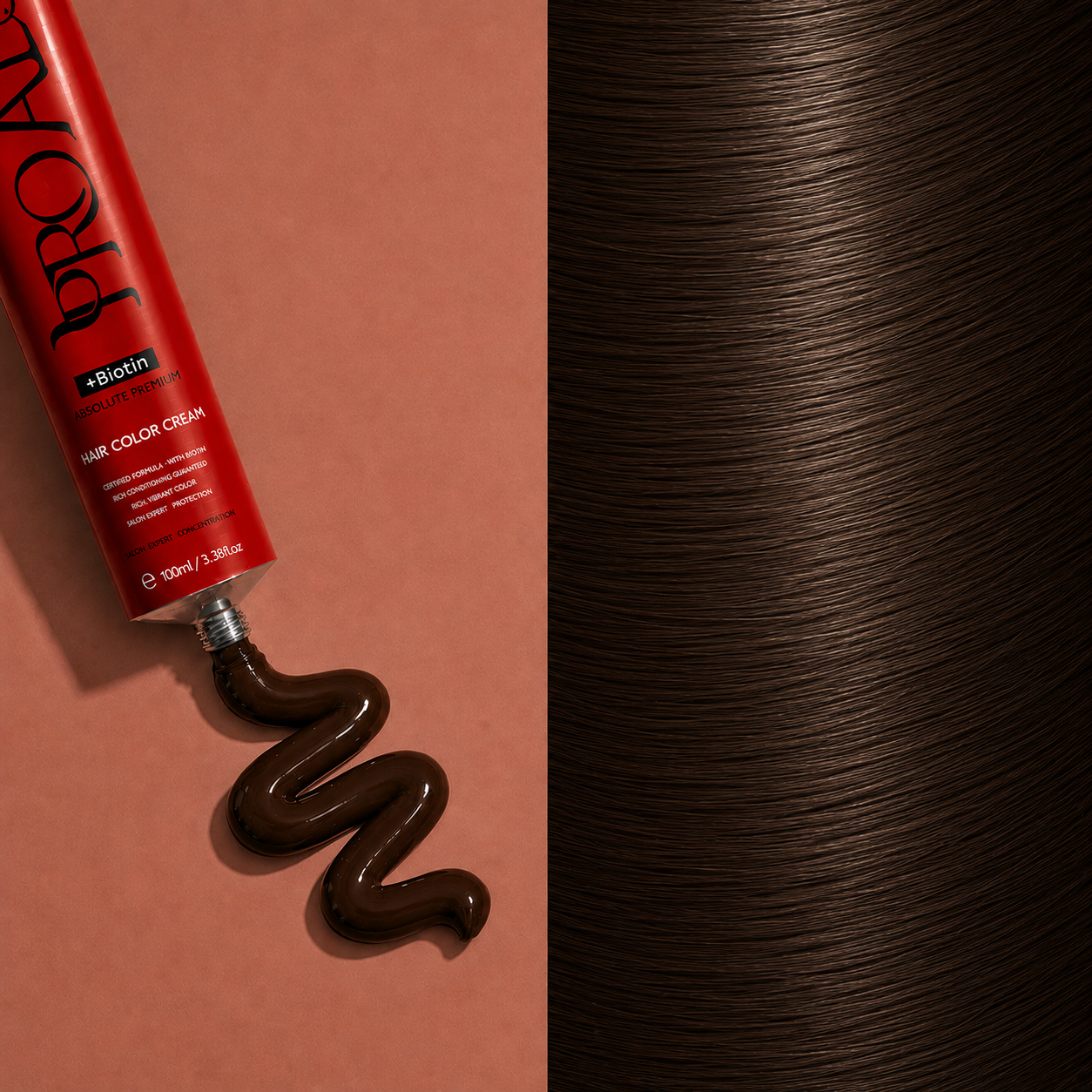 PROADS Biotin Hair Color 5.72 Light Brown Matt - 100ml