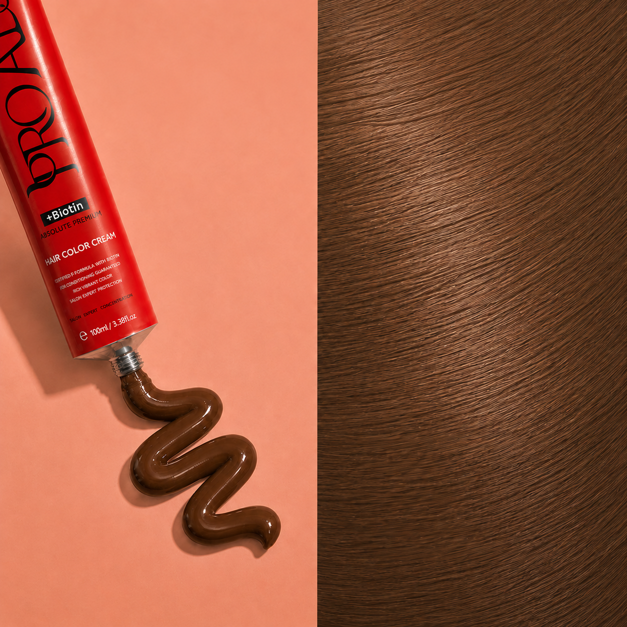 PROADS Biotin Hair Color 5.73 Light  Brown Hazelnut - 100ml