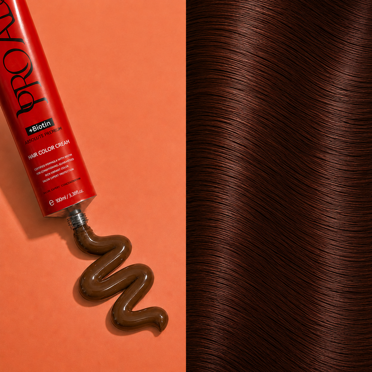 PROADS Biotin Hair Color 5.77 Light Intense Brown - 100ml