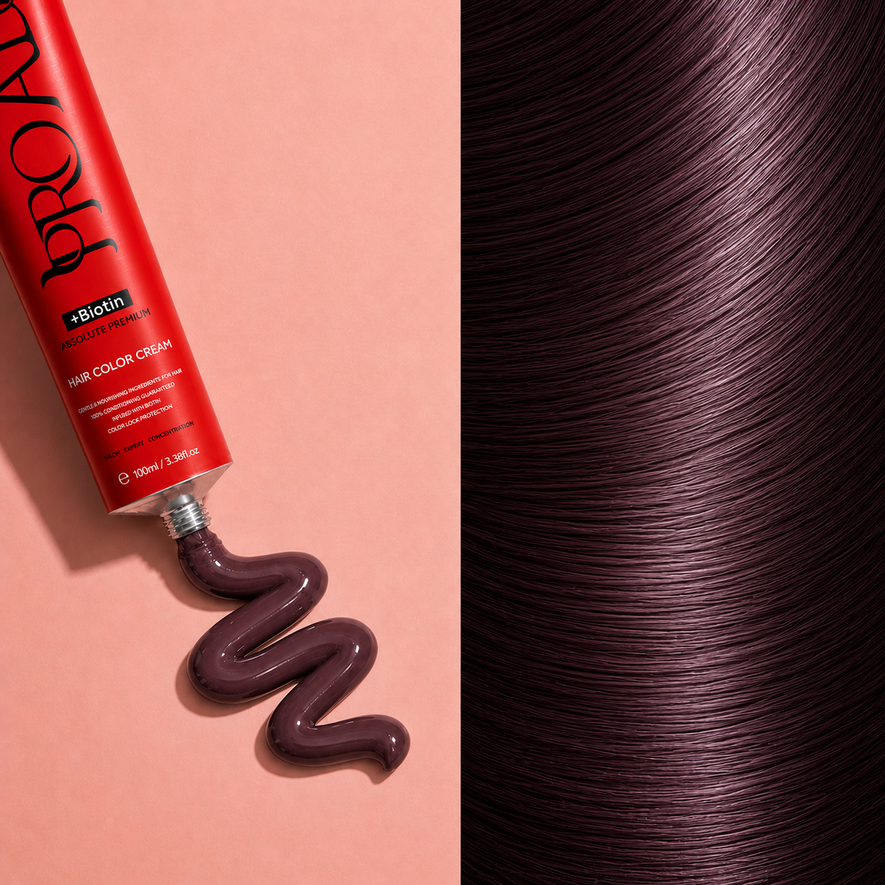 PROADS Biotin Hair Color 5.99 Light Brown Intense Violet - 100ml