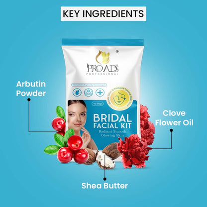 Proads Bridal Facial Kit For Radiant Smooth Glowing Skin (10-STEPS)