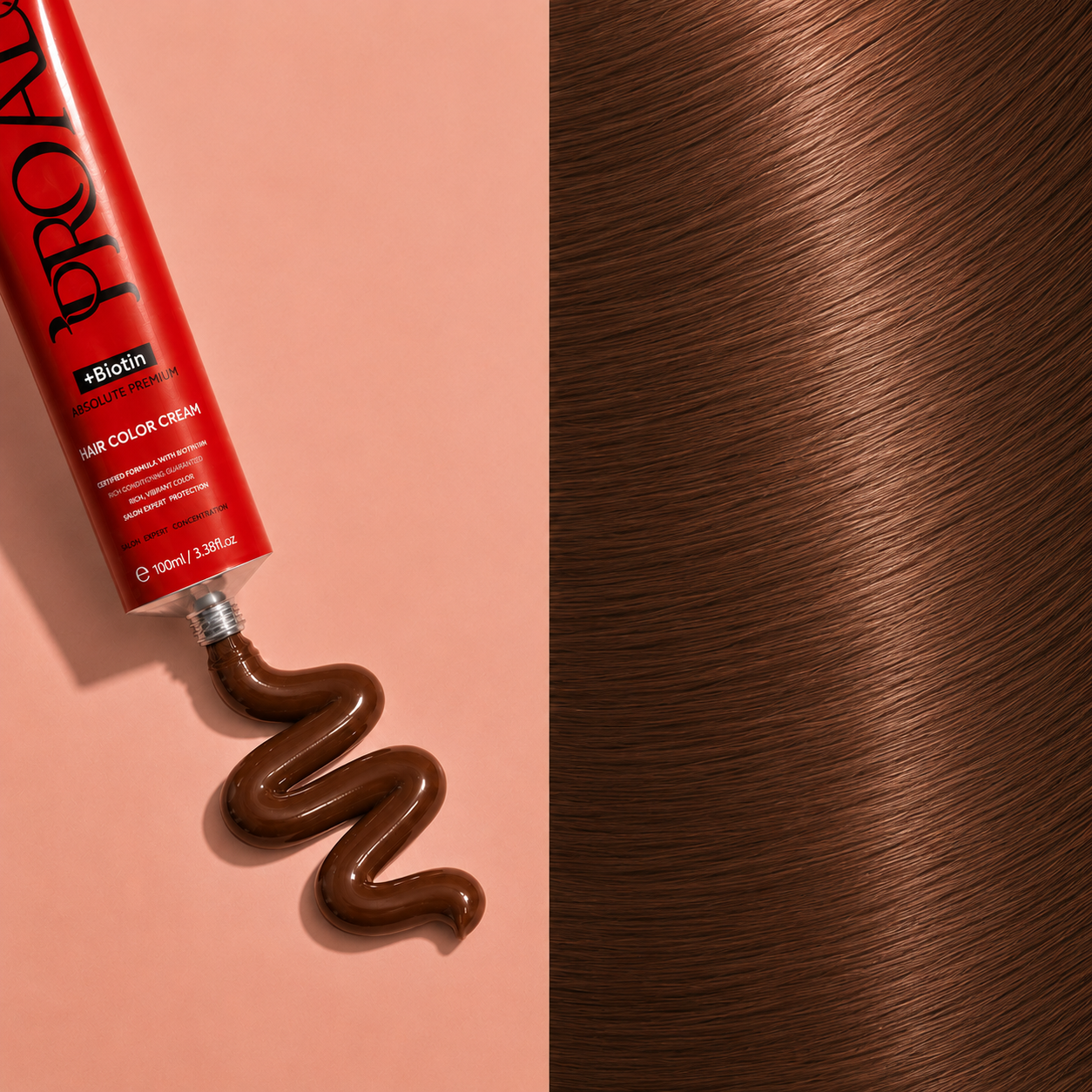 PROADS Biotin Hair Color 6.41 Dark Blonde Copper Ash - 100ml