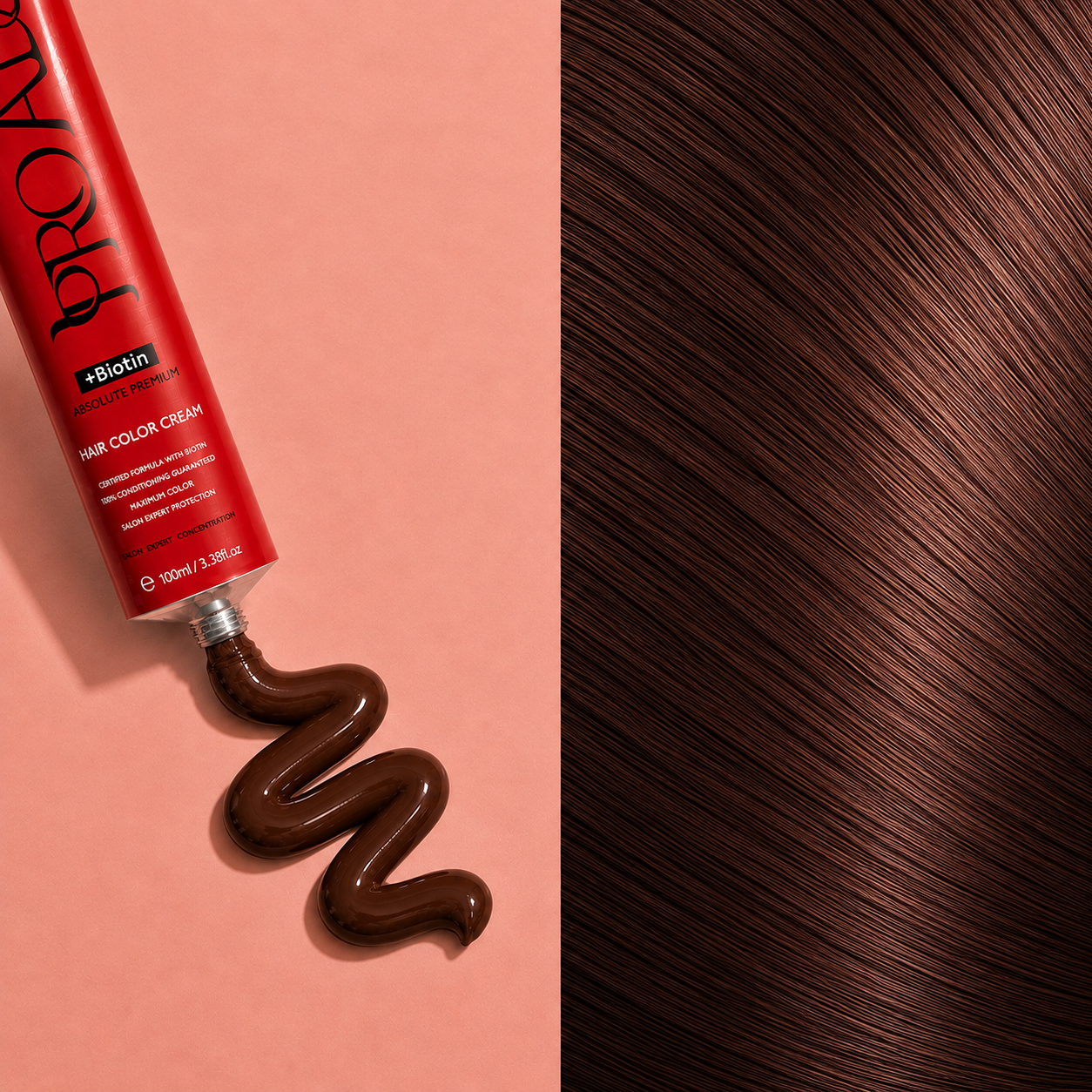 PROADS Biotin Hair Color 5.41 Light Brown Copper Ash - 100ml