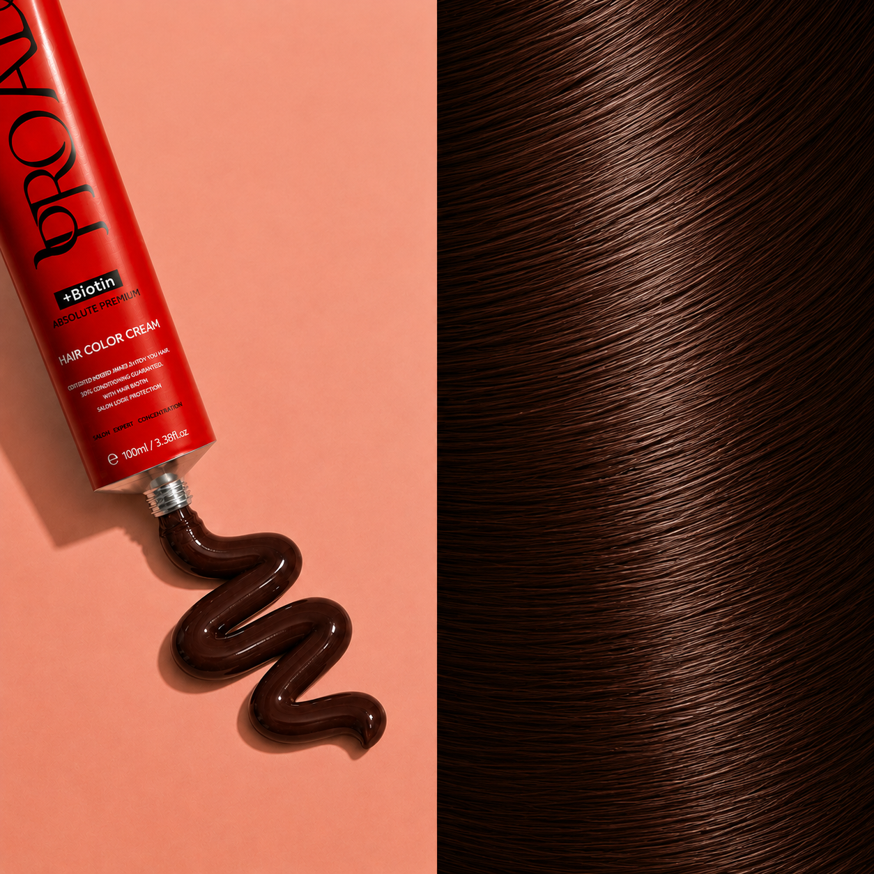 PROADS Professional Biotin Hair Color 6.5 Dark Blonde Mahogany - 100ml