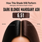 PROADS Professional Biotin Hair Color 6.51 Dark Blonde Mahogany Ash