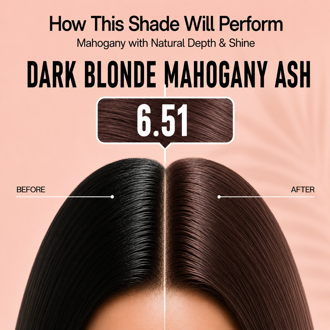 PROADS Professional Biotin Hair Color 6.51 Dark Blonde Mahogany Ash