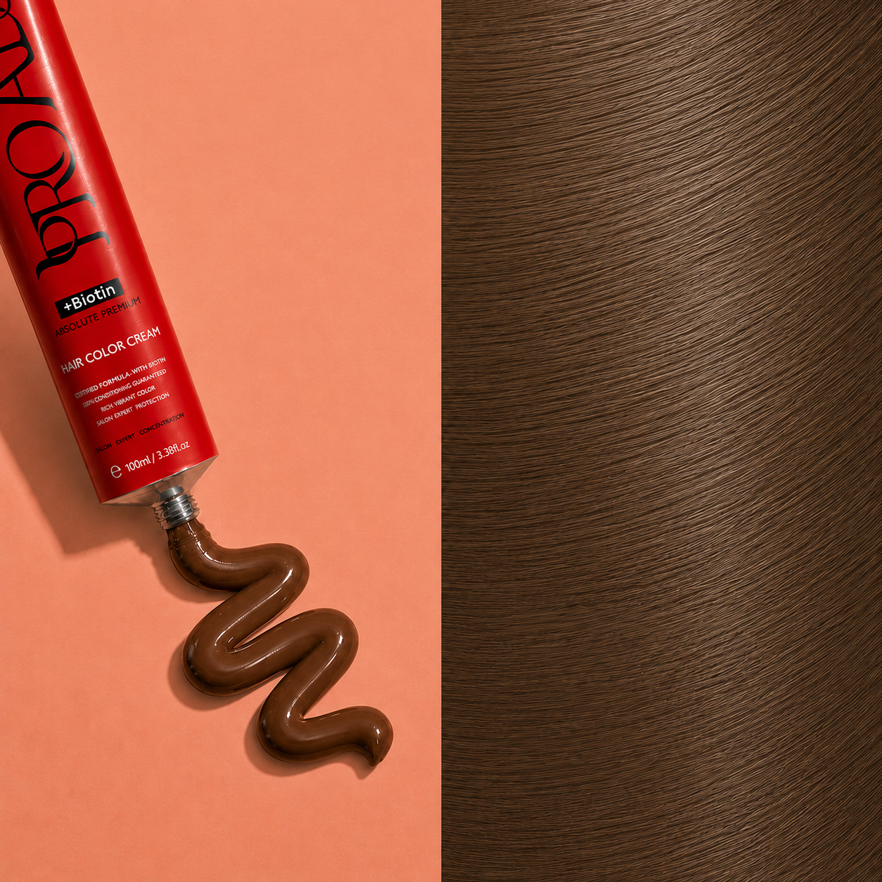 PROADS Biotin Hair Color 6.73 Dark Blonde Hazel Nut - 100ml