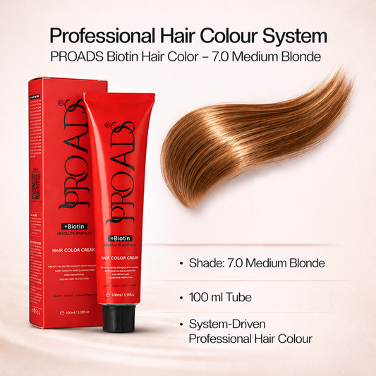 PROADS Biotin Hair Color 7.0 Medium Blonde